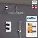 2 Dial 2 Way Concealed Round Thermostatic Valve Shower Set Mixer Wras Approved