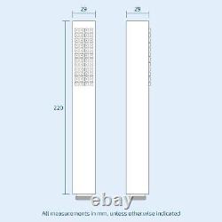 2 Way Concealed Thermostatic Shower Mixer Valve Chrome 200mm Slim Overhead