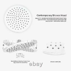 3 Dial 3 Way Round Concealed Thermostatic Mixer Valve Hand Held Shower Body Jet