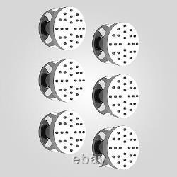 3 Dial 3 Way Round Concealed Thermostatic Mixer Valve Hand Held Shower Body Jet