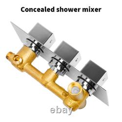 3 Way Chrome Concealed Thermostatic Shower Mixer Valve Solid Brass Bathroom UK