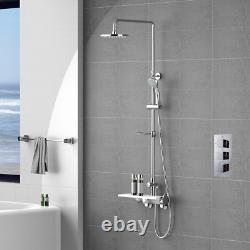 3 Way Chrome Concealed Thermostatic Shower Mixer Valve Solid Brass Bathroom UK