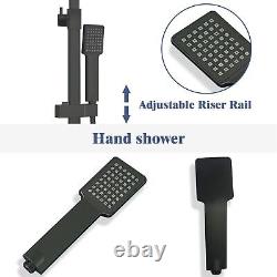 300mm Bathroom Mixer Shower Thermostatic Dual Head Square Head Chrome or Black