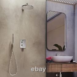 Aqualisa Dream Thermostatic Concealed Valve Mixer Shower Round Twin Head Chrome