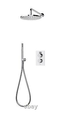 Aqualisa Dream Thermostatic Concealed Valve Mixer Shower Round Twin Head Chrome