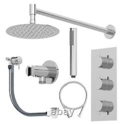 Architeckt Round Thermostatic Mixer Shower Concealed with Wall Fixed Head, Ha