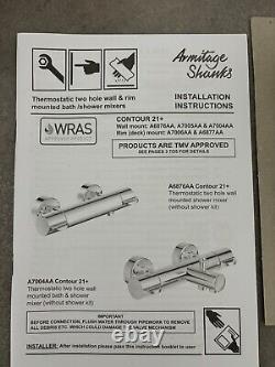 Armitage Shanks A6876AA Contour 21 + TMV3 Exposed Thermostatic shower mixer