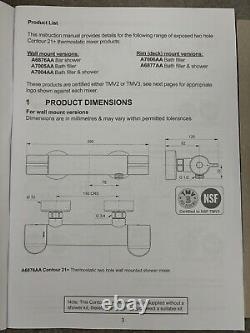 Armitage Shanks A6876AA Contour 21 + TMV3 Exposed Thermostatic shower mixer