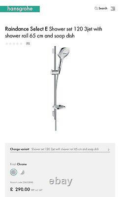 Axor&hansgrohe Shower Setthermostatic mixer, Raindance Set &Ibox(RRP £2327)