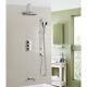 Bathroom Concealed Thermostatic Shower Mixer Abs Head Bath Filler & Handset Rail