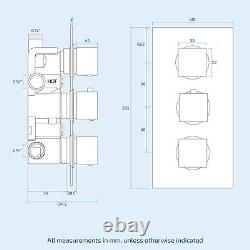 Bathroom Concealed Thermostatic Shower Mixer Abs Head Bath Filler & Handset Rail