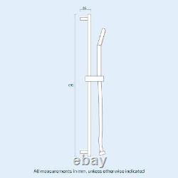 Bathroom Concealed Thermostatic Shower Mixer Abs Head Bath Filler & Handset Rail