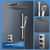 Bathroom Concealed Thermostatic Square/round Shower Valve Tap Mixer Chrome