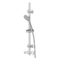Bathroom Luxury Chrome Thermostatic Bath Shower Mixer Valve Single Head Riser