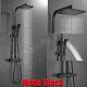 Bathroom Thermostatic Mixer Shower Bar Rainfall Square Twin Head Exposed Valve