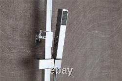 Bathroom Thermostatic Mixer Shower Valve with 8 Shower Head & Hand Held Set