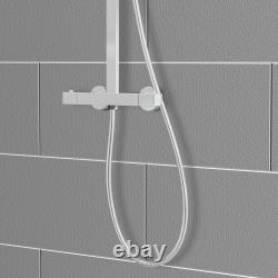 Bathroom Thermostatic Shower Mixer Kit with Round Square Shower Head Chrome