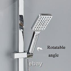 Bathroom Thermostatic Shower System Hand Shower Chrome LCD Shower Mixer Taps Set