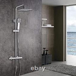 Bathroom Thermostatic Valve Shower Mixer Set, Handheld Shower and with
