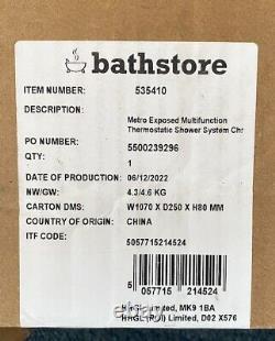 Bathstore Metro Thermostatic Shower System Dual Head Mixer Set Chrome RRP £190