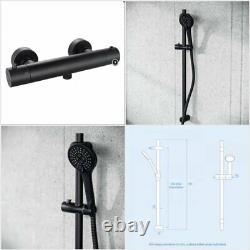 Black Bar Valve Square Or Round Thermostatic Bath Mixer Shower Valve Cool Touch