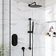 Black Dual Outlet Wall Mounted Thermostatic Mixer Shower Se Bun/beba 27177/78070