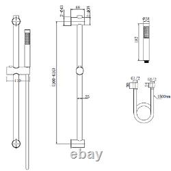 Black Dual Outlet Wall Mounted Thermostatic Mixer Shower Se BUN/BeBa 27177/78070