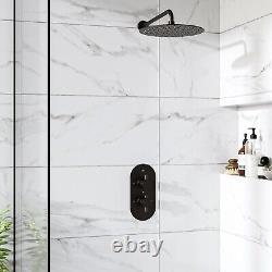 Black Single Outlet Wall Mounted Thermostatic Mixer Shower BUN/BeBa 27176/78065