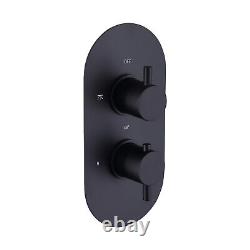 Black Single Outlet Wall Mounted Thermostatic Mixer Shower BUN/BeBa 27176/78065