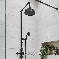 Black Traditional Thermostatic Mixer Shower with Slide Rail Kit & Han BeBa 26748