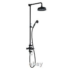 Black Traditional Thermostatic Mixer Shower with Slide Rail Kit & Han BeBa 26748