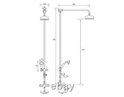 Bristan 1901 Rear-Fed Exposed Chrome Thermostatic Mixer Shower RRP £477.78