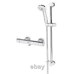 Bristan Arcus Cool Touch Rear-fed Exposed Chrome Thermostatic Bar Mixer Shower
