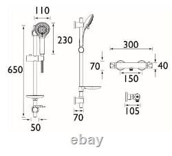 Bristan Artisan Thermostatic Fast Fit Bar Mixer Shower with Adjustable Head AR2