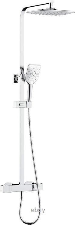 Bristan Craze Bar Mixer Shower with Dual Shower Heads-Black-Chrome