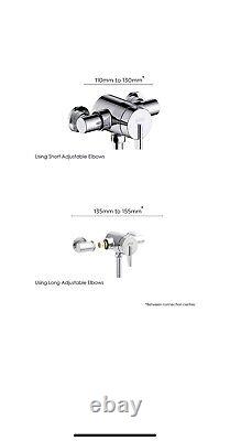 Bristan Sonique Rear-fed Exposed Chrome Thermostatic Mixer Shower