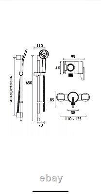 Bristan Sonique Rear-fed Exposed Chrome Thermostatic Mixer Shower