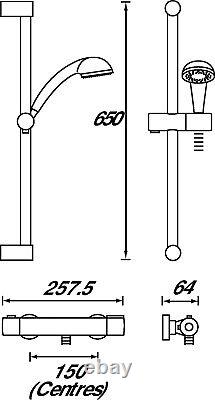 Bristan Zing Thermostatic Bar Mixer Shower Cool Touch + Fast Fit Connections