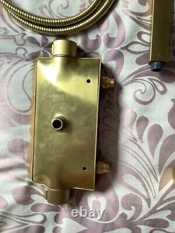 Britton Hoxton Thermostatic Mixer Shower Brushed Brass