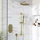 Brushed Brass Dual Outlet Wall Mounted Thermostatic Mixer Sho Bun/aribb011/85185