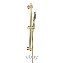 Brushed Brass Dual Outlet Wall Mounted Thermostatic Mixer Sho BUN/ARIBB011/85185