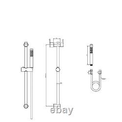 Brushed Brass Dual Outlet Wall Mounted Thermostatic Mixer Sho BUN/ARIBB011/85185