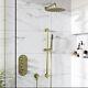 Brushed Brass Dual Outlet Wall Mounted Thermostatic Mixer Sho Bun/aribb012/85187