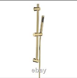 Brushed Brass Dual Outlet Wall Mounted Thermostatic Mixer Sho BUN/ARIBB012/85187