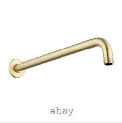 Brushed Brass Dual Outlet Wall Mounted Thermostatic Mixer Sho BUN/ARIBB012/85187