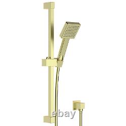 Brushed Brass Dual Outlet Wall Mounted Thermostatic Mixer Sho BUN/ZBBCV23H/91642