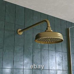 Brushed Brass Dual Outlet Wall Mounted Thermostatic Mixer Shower S CAMBBHASRK3VE