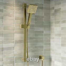 Brushed Brass Single Outlet Thermostatic Mixer Shower Set Wit BUN/ZBBSQCV1/91640