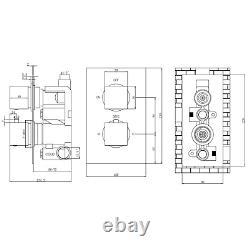 Brushed Brass Single Outlet Thermostatic Mixer Shower Set Wit BUN/ZBBSQCV1/91640