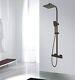 Cool Touch Bathroom Thermostatic Shower Mixer Twin Head Exposed Valve Set